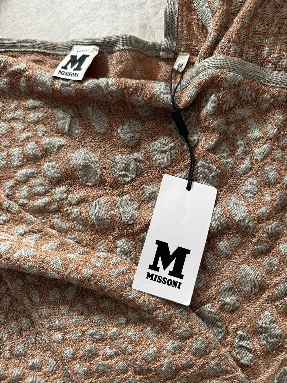 Missoni Taupe and Light Gray Mini Bodycon Dress - Picture 4 of 9